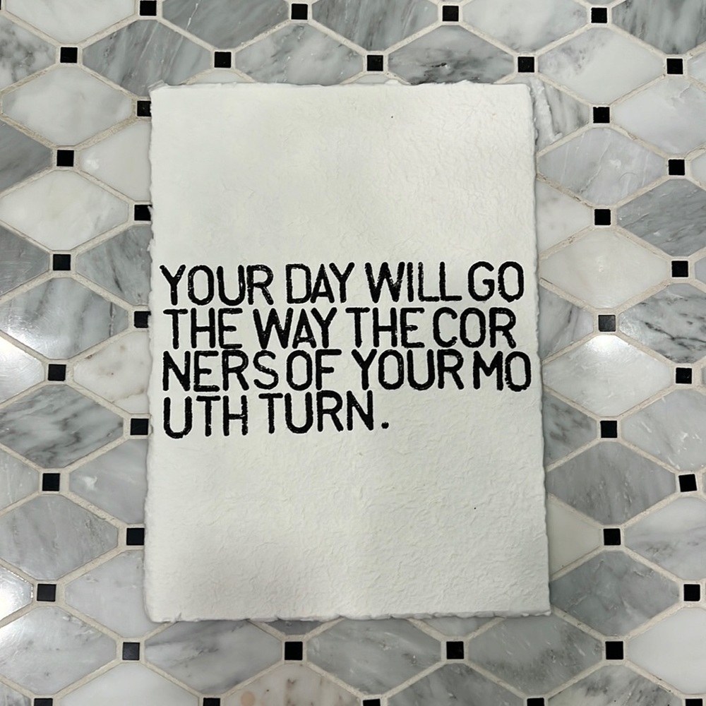 Smile Motivational Quote Art Print